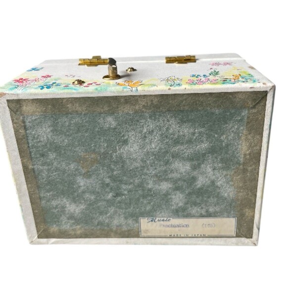 Vintage Ballerina Music Jewelry Box Japan Dance Floral Fascination READ WORKS - Picture 7 of 7